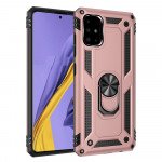 Wholesale Samsung Galaxy A51 Tech Armor Ring Grip Case with Metal Plate (Rose Gold)